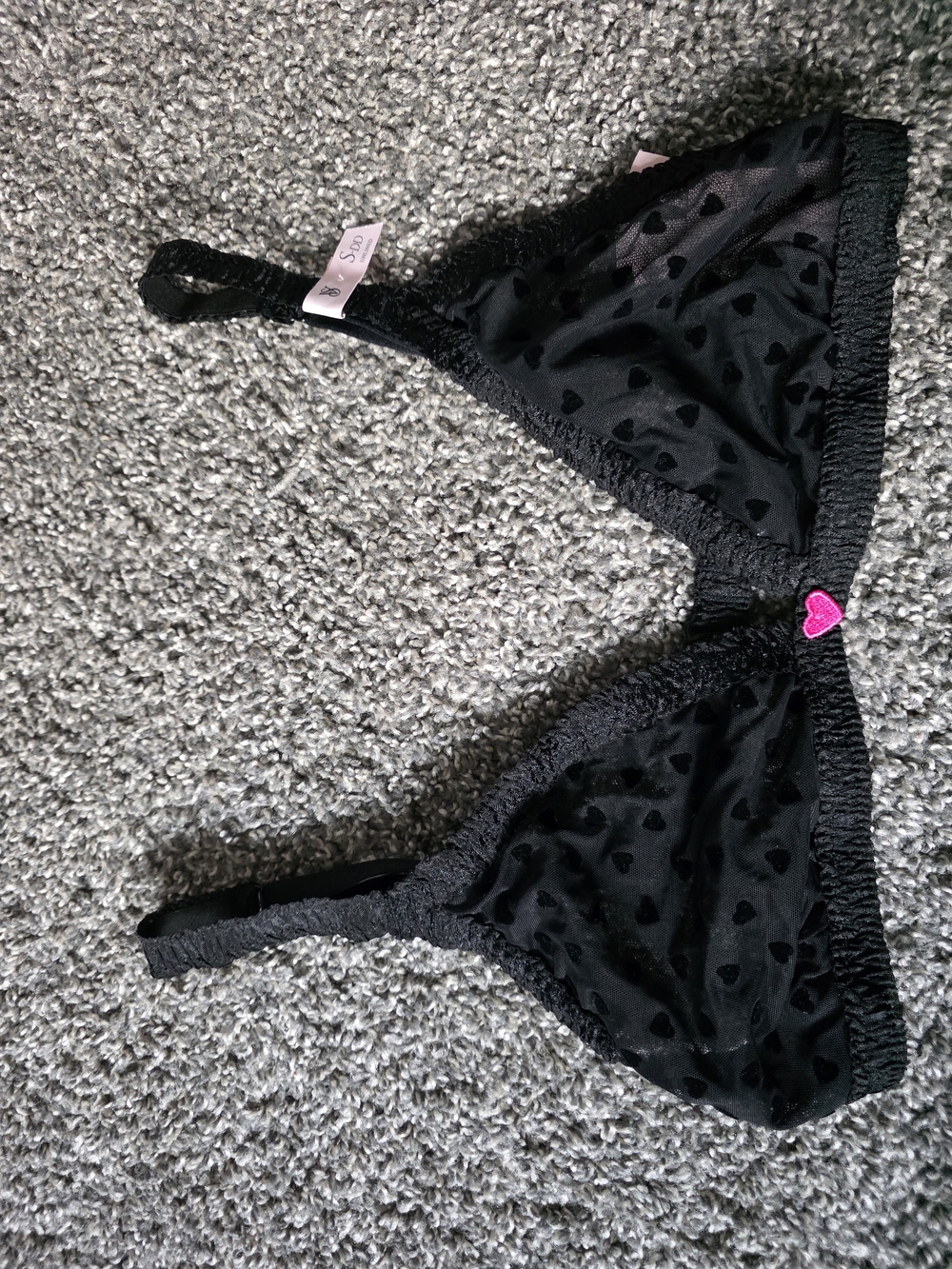 Victoria's Secret Tease Black Mesh Triangle Bralette